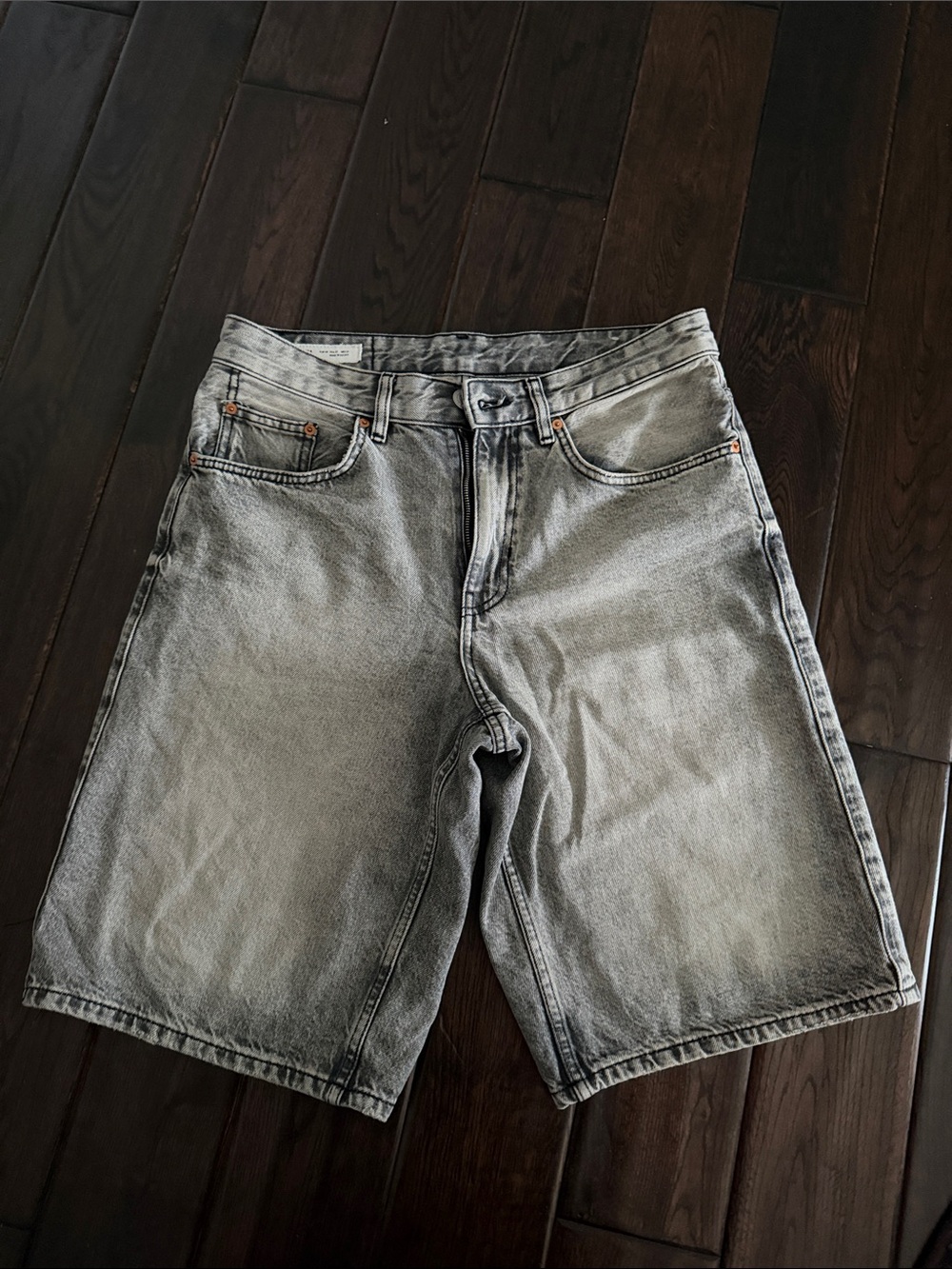 Zara Light Grey Denim Jean Shorts